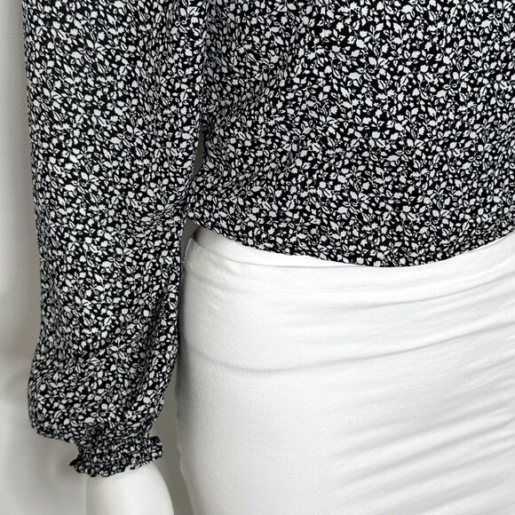 Abercrombie & Fitch Square Neck Balloon Puff Long Sleeve Top Ditsy Floral Print - Picture 8 of 16